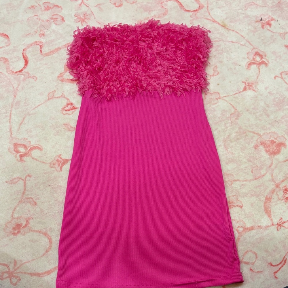 SHEIN Strapless Pink Dress